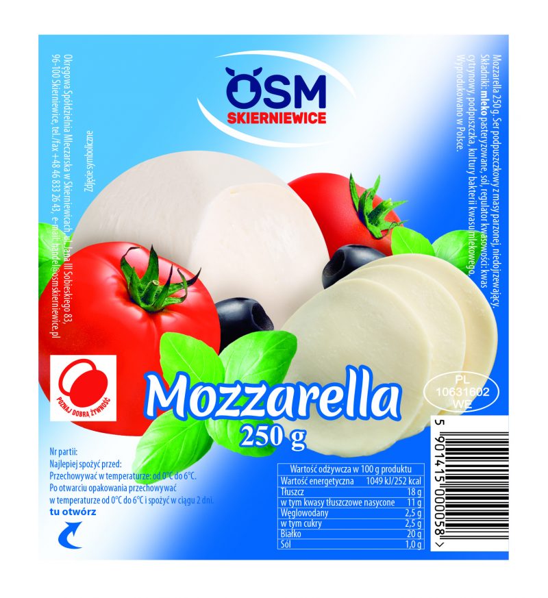 Mozzarella - kula 250 g