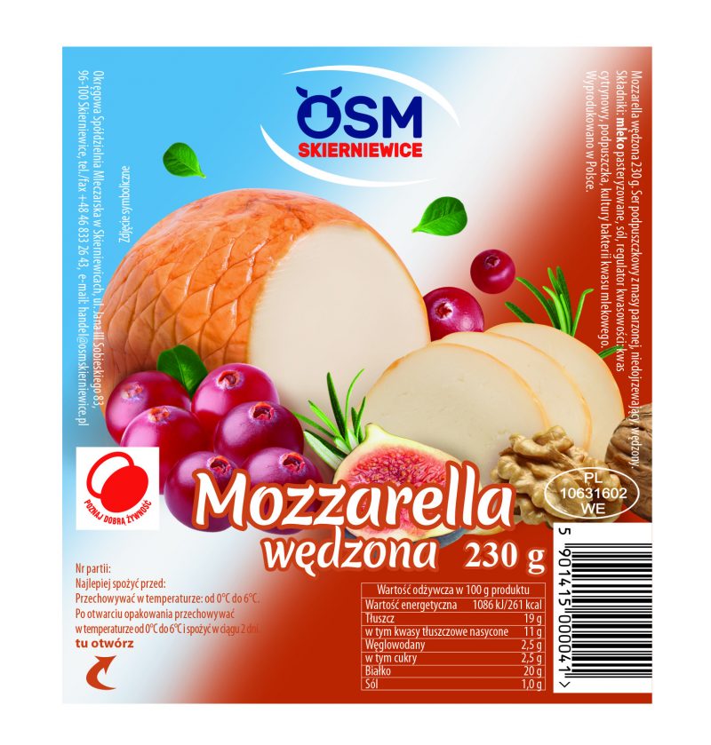 Mozzarella - kula wędzona 230g