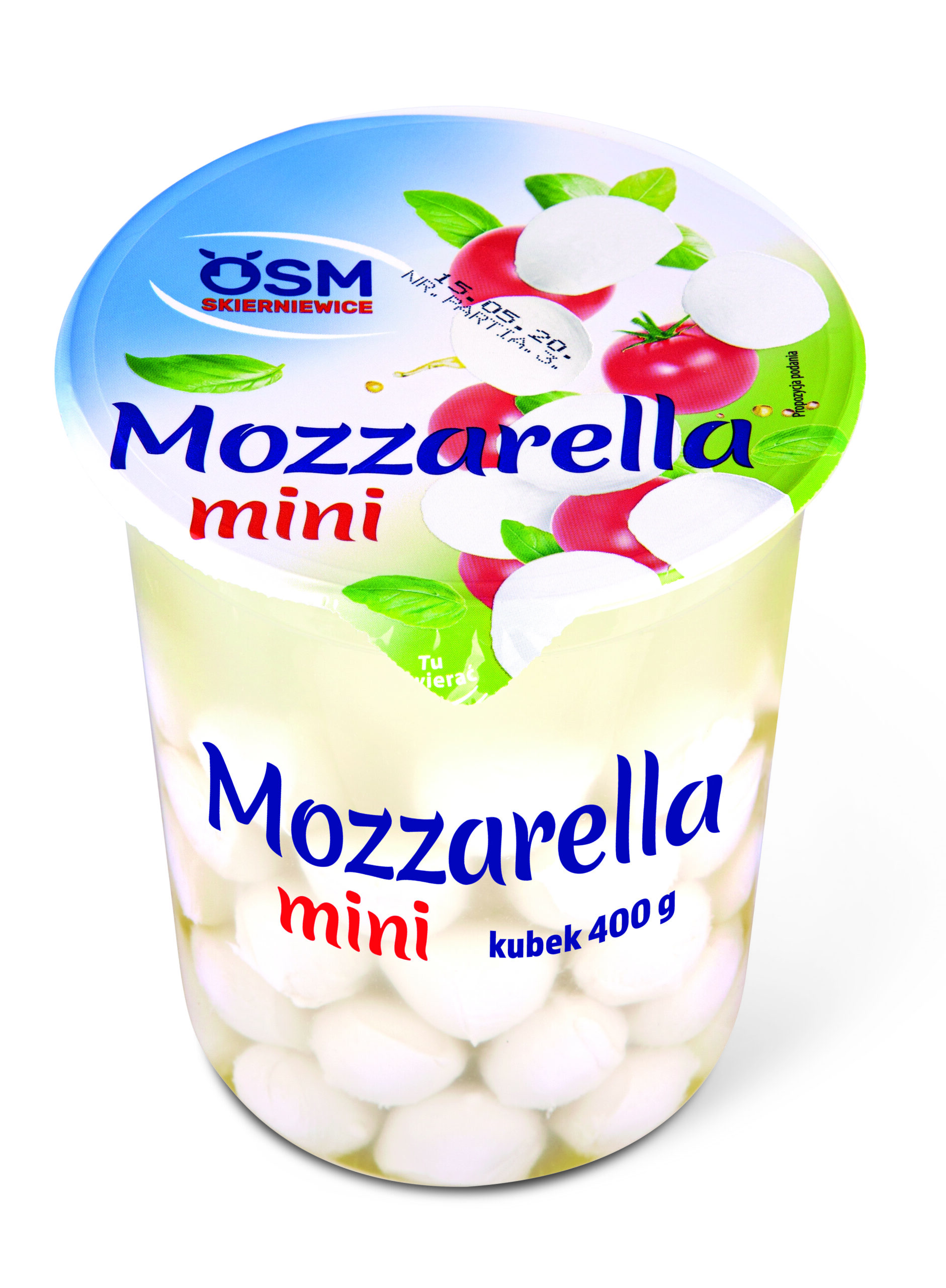 Mozzarella mini w zalewie kubek 400 g OSM Skierniewice